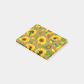 Aquarell-Sonnenblume 5 Post-it Klebezettel (angewinkelt)