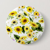 Aquarell Sonnenblume 7 Button (Vorderseite)