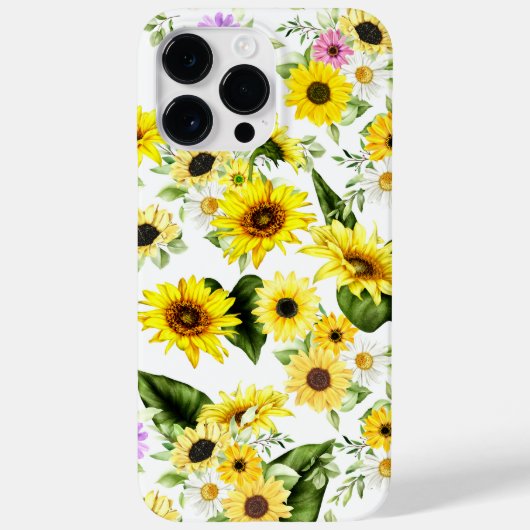 Aquarell-Sonnenblume 7 Case-Mate iPhone Hülle (Rückseite)