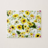 Aquarell-Sonnenblume 7 Puzzle (Horizontal)