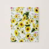 Aquarell-Sonnenblume 7 Puzzle (Vertikal)