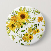 Aquarell-Sonnenblume 8 Button (Vorderseite)