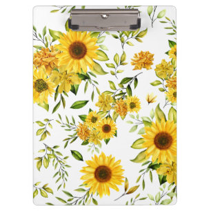 Aquarell-Sonnenblume 8 Klemmbrett