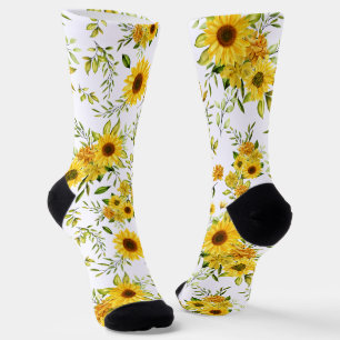 Aquarell-Sonnenblume 8 Socken