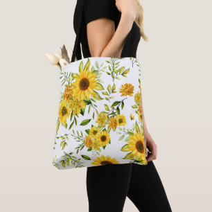 Aquarell-Sonnenblume 8 Tasche