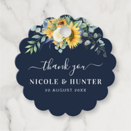 Aquarell Sonnenblume Eukalyptus Hochzeit Vielen Da Geschenkanhänger