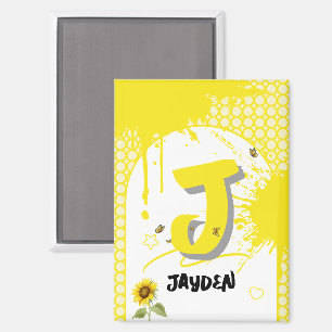 Aquarell-Sonnenblume mit Schmetterlingen Magnet