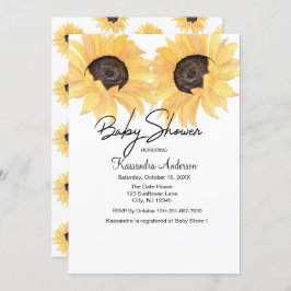 Aquarell-Sonnenblume-neutrale Einladung