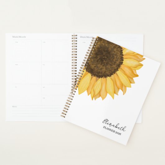 Aquarell-Sonnenblume Planer (Anzeige)