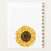 Aquarell-Sonnenblume  Planer (Rückseite)