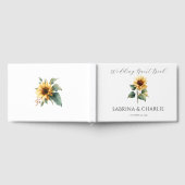 Aquarell-Sonnenblume-Rustikale-Blumenhochzeit Gästebuch (Voll)