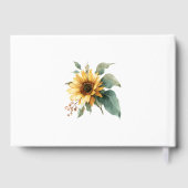 Aquarell-Sonnenblume-Rustikale-Blumenhochzeit Gästebuch (Rückseite)