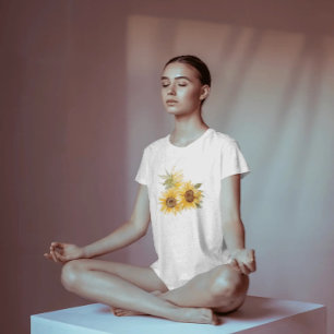 Aquarell-Sonnenblume T-Shirt