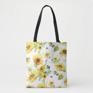 Aquarell-Sonnenblume Tasche
