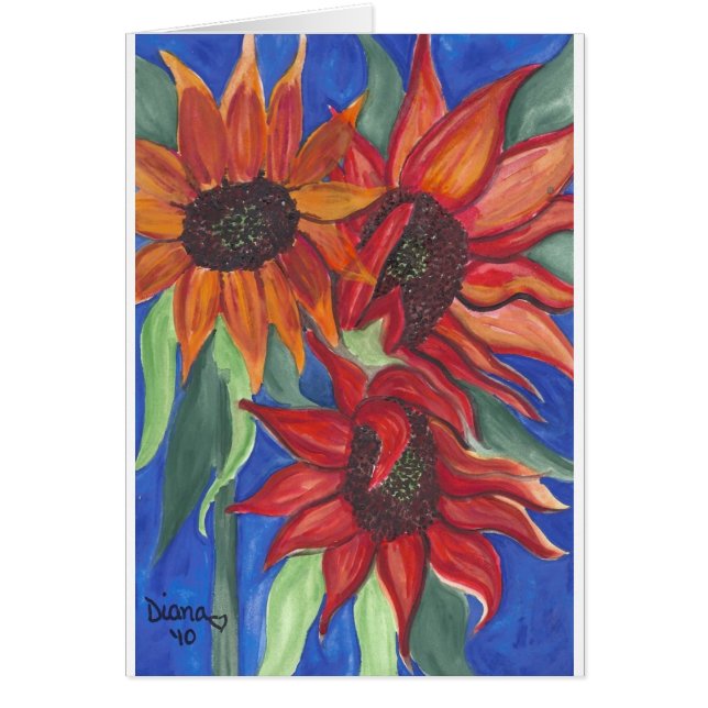 Aquarell-Sonnenblumen (Vorne)