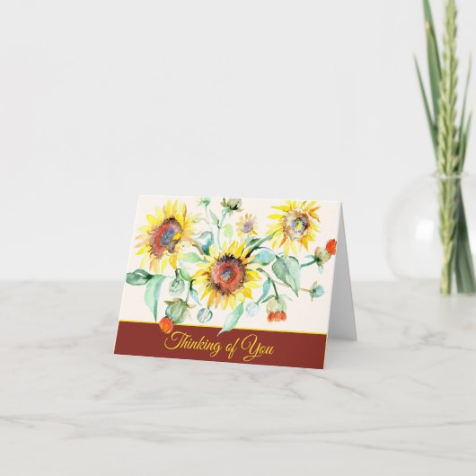 Aquarell-Sonnenblumen anpassbar (Vorderseite)