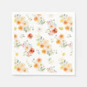Aquarell-Sonnenblumen-Blumenmuster Serviette (Vorderseite)