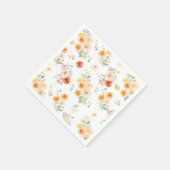 Aquarell-Sonnenblumen-Blumenmuster Serviette (Ecke)