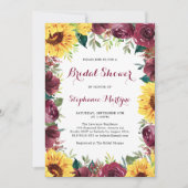 Aquarell Sonnenblumen Blumenstrauß Brautparty Einladung (Vorderseite)