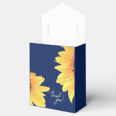 Aquarell Sonnenblumen dunkelblau Gefälligkeitsbox Geschenkschachtel (Geöffnet)