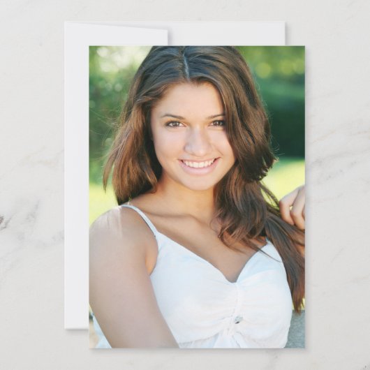 Aquarell Sonnenblumen Grünes Foto Quinceanera Einladung (Rückseite)