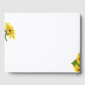 Aquarell Sonnenblumen Handwriting Gästebuch (Rückseite)