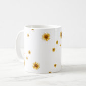 Aquarell-Sonnenblumen Kaffeetasse (Vorderseite Links)