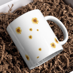 Aquarell-Sonnenblumen Kaffeetasse