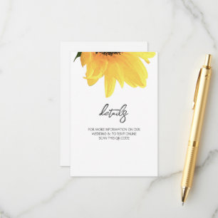 Aquarell-Sonnenblumen Minimalistische Elegante Hoc Begleitkarte