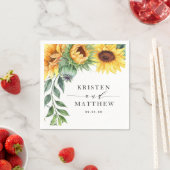 Aquarell Sonnenblumen Moderne Blumen Serviette (Beispiel)