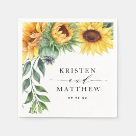 Aquarell Sonnenblumen Moderne Blumen Serviette