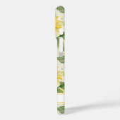 Aquarell-Sonnenblumen monogrammiert Case-Mate iPhone Hülle (Rückseite / Links)