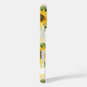 Aquarell-Sonnenblumen monogrammiert Case-Mate iPhone Hülle (Rückseite / Rechts)