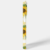 Aquarell-Sonnenblumen monogrammiert Case-Mate iPhone Hülle (Rückseite / Rechts)