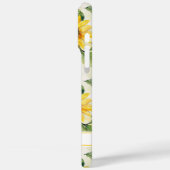 Aquarell-Sonnenblumen monogrammiert Case-Mate iPhone Hülle (Rückseite / Links)