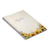Aquarell-Sonnenblumen-Notizbuch Notizblock (Rechte Seite)