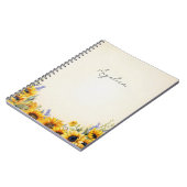 Aquarell-Sonnenblumen-Notizbuch Notizblock (Linke Seite)