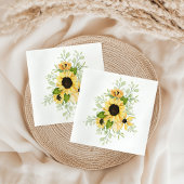 Aquarell Sonnenblumen Papier Napkin Serviette