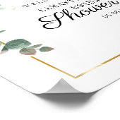 Aquarell-Sonnenblumen-Script-Bridal-Shower-Willkom Poster (Ecke)