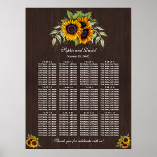 Aquarell Sonnenblumen Stall Hochzeitskarte Poster