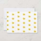 Aquarell Sonnenblumen Taufe Baby Dedication Einladung (Rückseite)