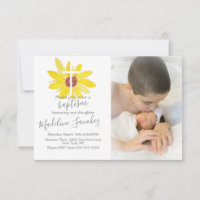Aquarell Sonnenblumen Taufe Baby Dedication