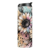 Aquarell-Sonnenblumen Thermosbecher (Nach links gedreht)