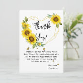 Aquarell Sonnenblumen und Schmetterlinge Kinderdus Dankeskarte (Stehend Vorderseite)