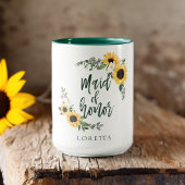 Aquarell Sonnenblumen Wildblume Trauzeugin Tasse