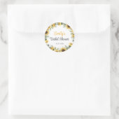 Aquarell Sonnenblumengrün Runder Aufkleber (Tasche)