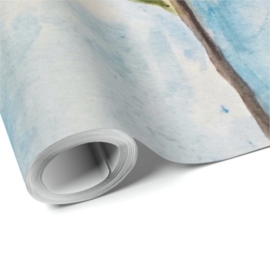 Aquarell Sonnenblumenmalerei Geschenkpapier (Rolleneckpunkt)