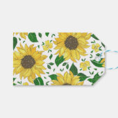 Aquarell-Sonnenblumenmuster  Geschenkanhänger (Vorderseite (Horizontal))