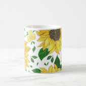 Aquarell-Sonnenblumenmuster  Kaffeetasse (Mittel)