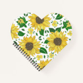 Aquarell-Sonnenblumenmuster Notizblock (Vorderseite)